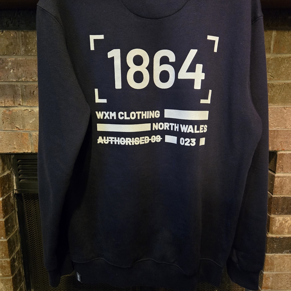 1864 OLLIE PALMER Wrexham Navy Crewneck Sweater